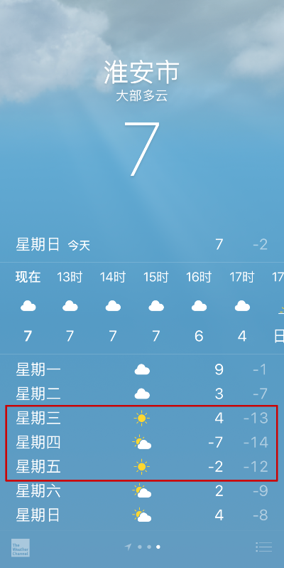 江苏淮安天气预报（江苏淮安天气预报7天一周）
